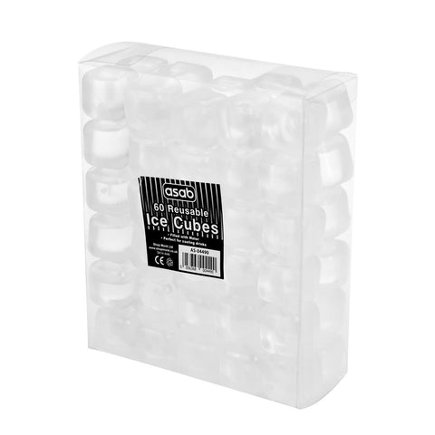 60 Reusable White Ice Cubes