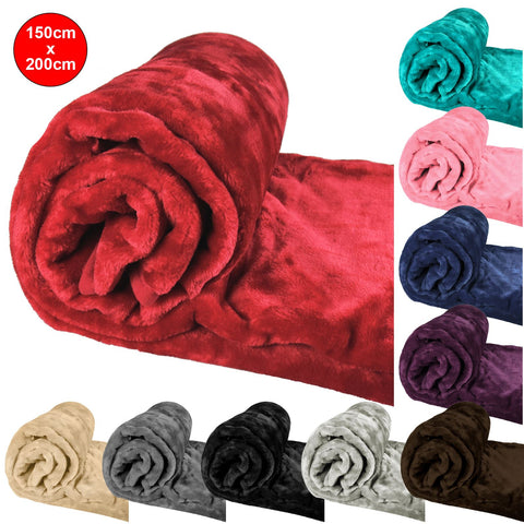 Faux Mink Throw Blanket 150 x 200 cm