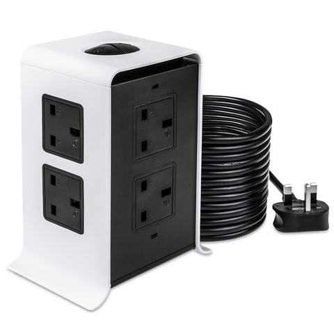 Extension Lead 8 AC Outlets 4 USB Ports 5m Plug