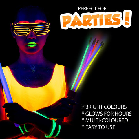 Colourful Glow Stick Eye Mask Fancy Dress