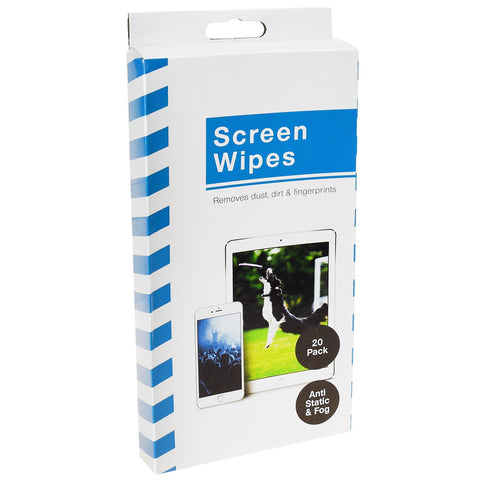 Pack of 20 Screen Wipe OLED LCD LED TV