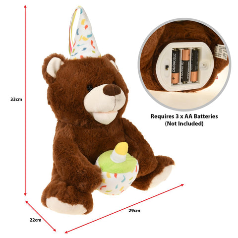 13" Singing Happy Birthday Teddy Bear