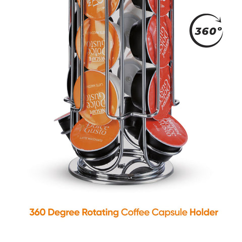 Coffee Capsule Rotating Dispenser Tower Stand 24 Pod