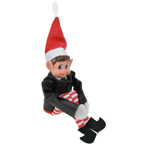 Naughty Xmas Elf Motorbike Christmas Decorations