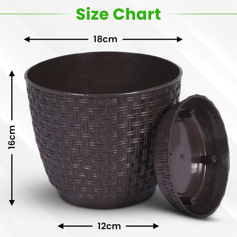 Rattan Saksi Flower Pot