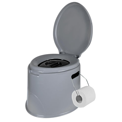 Portable 5L Camping Toilet With Roll Holder