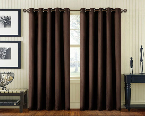 Faux Silk Curtain Panels