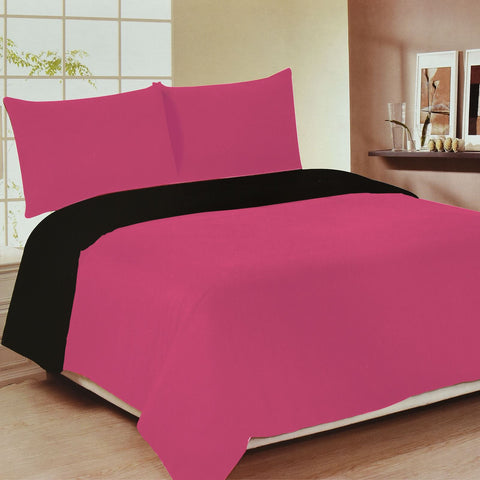 Reversible Duvet Set With Pillow Cases Fitted Sheet