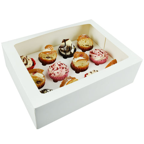 Windowed Cupcake Boxes for 12 Cupcakes