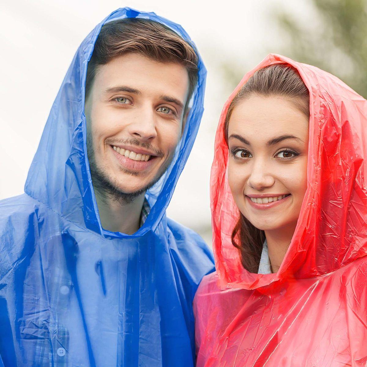 Adult Rain Cover Poncho Camping Waterproof Hooded