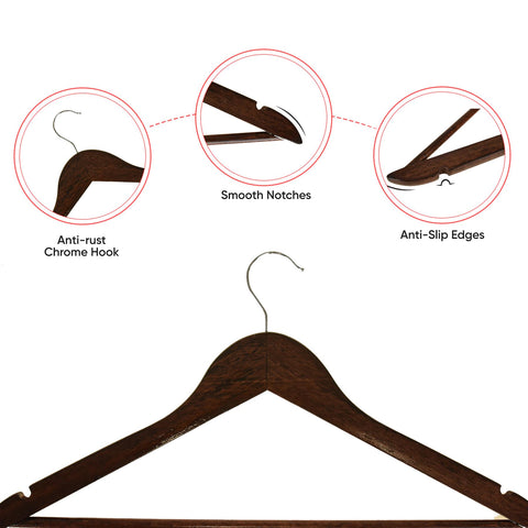 Wooden Hangers Garment Clothes Wardrobe