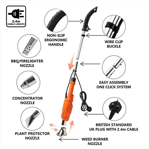 Electric Weed Burner Killer 4 Nozzles 2000W