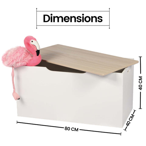 Wooden Storage Box Kids' Toys Storage Chest White Blanket Box And Ottoman