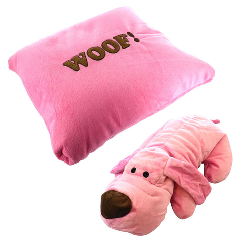 Kids Childrens Reversable Soft Plush Pillow Cuddle Animal