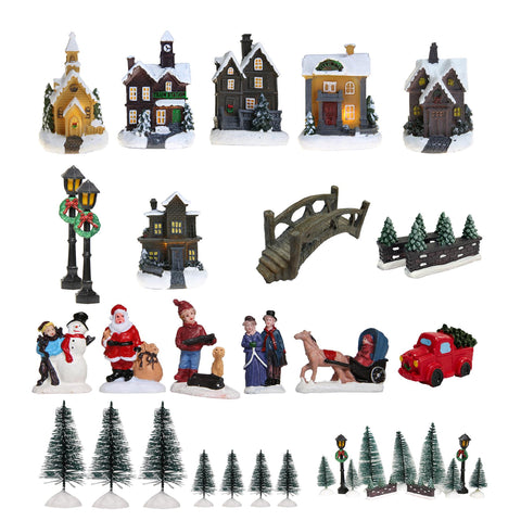 Christmas Village Scene 25 Piece