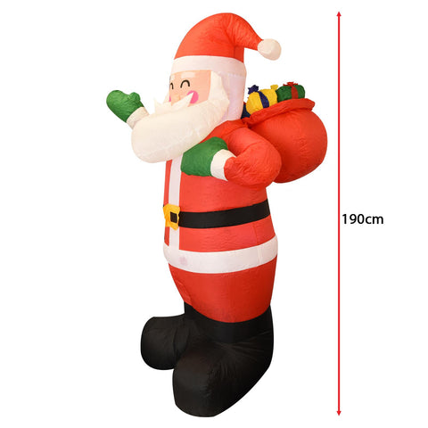 Jumbo 190cm LED Christmas Santa