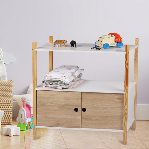 Wooden White Cabinet Kids' Bedroom Storage Unit