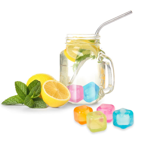 60 Reusable Multi Coloured Ice Cubes