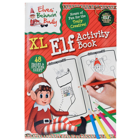 Xl Elf Colouring & Sticker Book 48Pcs