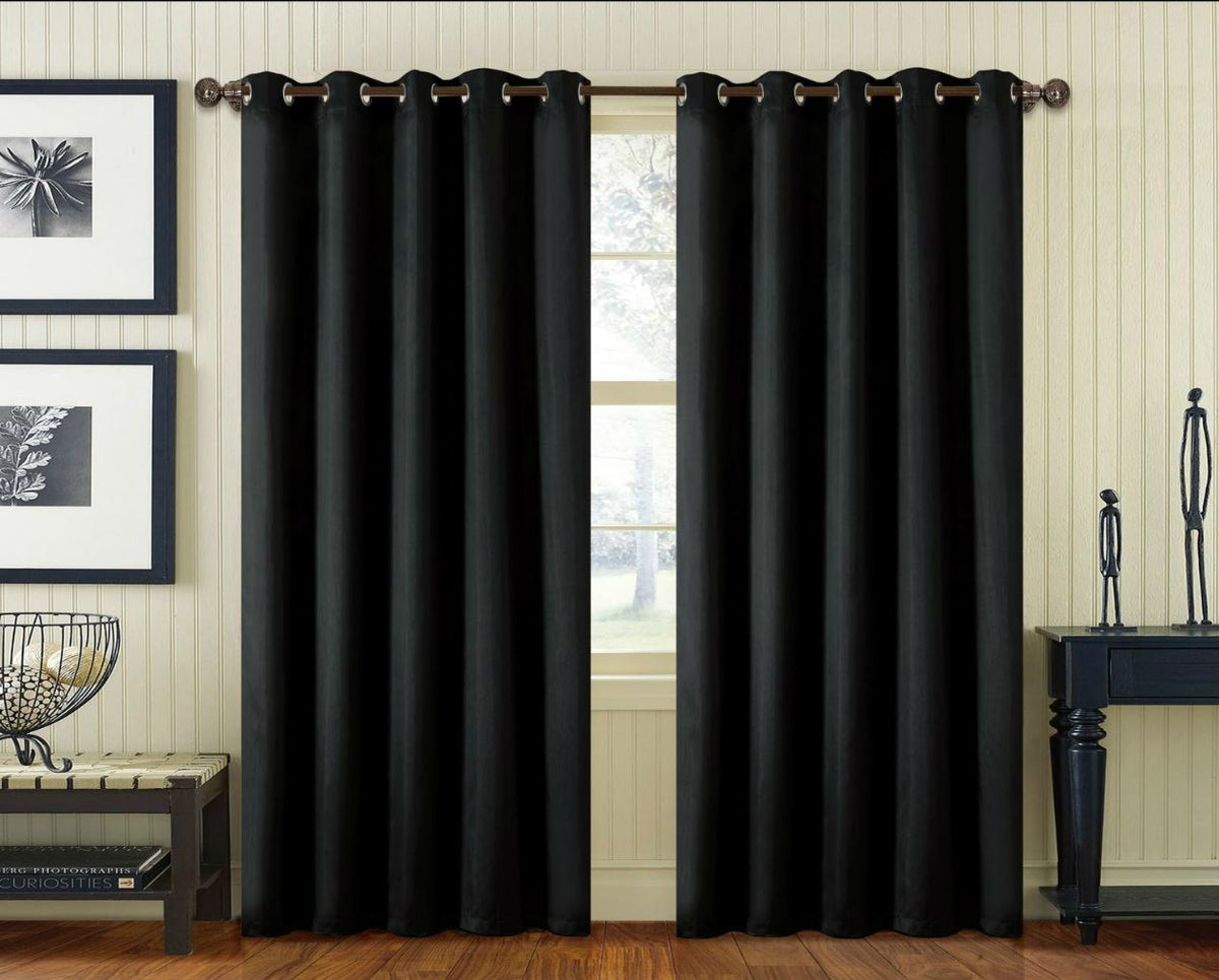 Faux Silk Curtain Panels