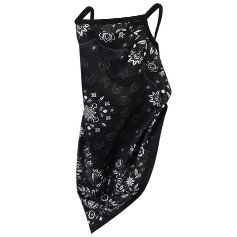 Face Scarf - Black Paisley