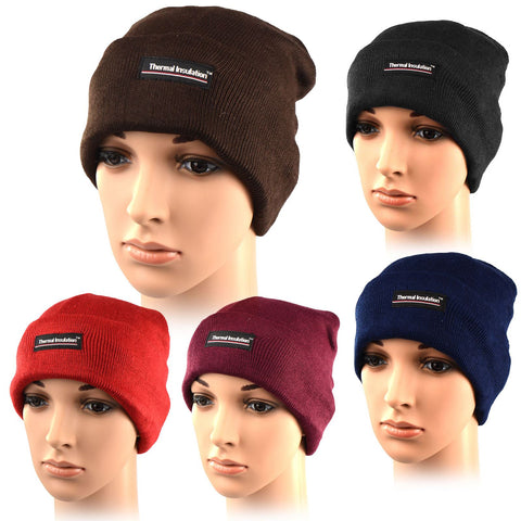 Mens Nitted Thermal Beanie Insulated