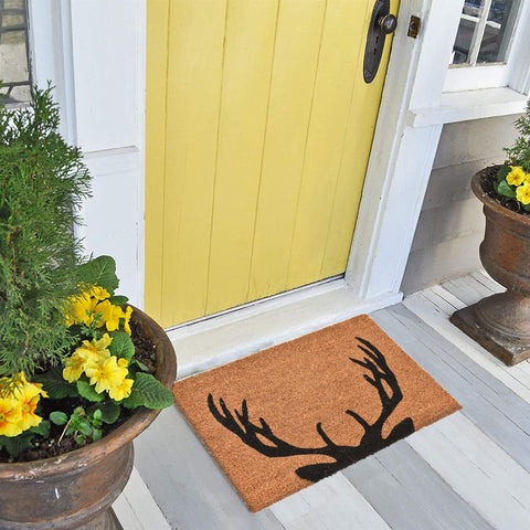 Door Mat Stag Horns