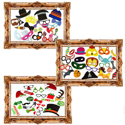 25 Pieces Photo Booth Selfie Props With Picture Frame