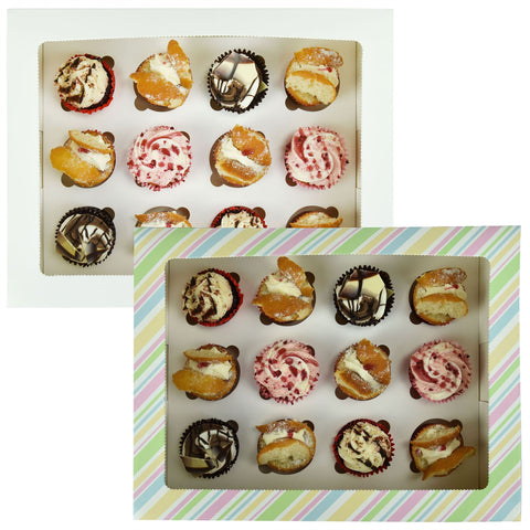 Windowed Cupcake Boxes for 12 Cupcakes