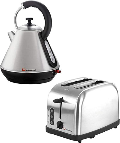 Legacy Kettle 1.8L & 2 Slice Toaster Set - Silver Quartz