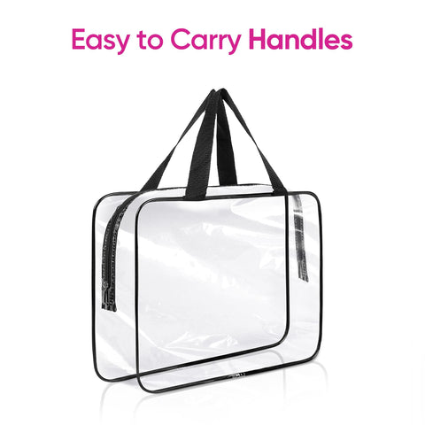 Transparent PVC Travel Organiser Bags 3 Pack