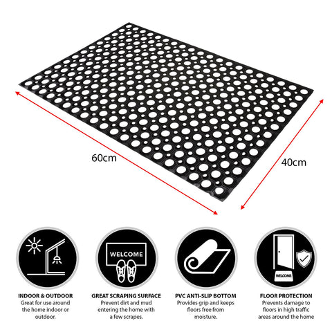 Door Mat Rubber Hollow Large