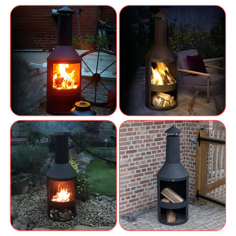 Outdoor Chiminea Garden Patio Log Burner