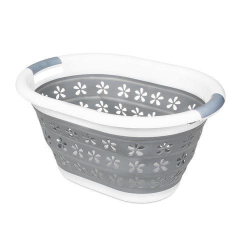 Collapsible Floral Laundry Basket