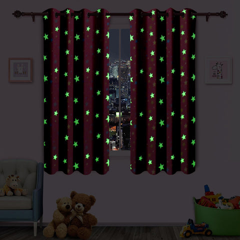 Blackout Glow In The Dark Kid Pair Curtains