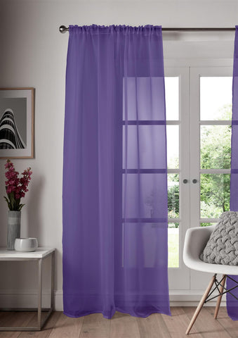 Slot Top Voile Curtains