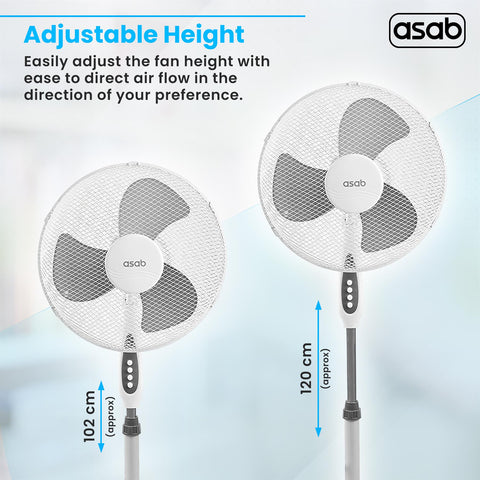 Oscillating Pedestal Fan 16'' White