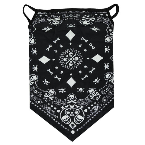 Face Scarf - Black Skulls