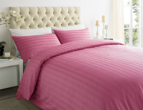 250 Thread Satin Stripe Duvet Cover Set