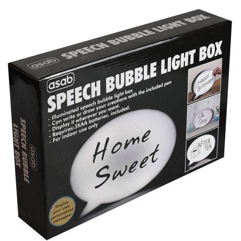 A4 Large Speech Bubble Light Up Box