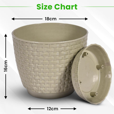 Rattan Saksi Flower Pot