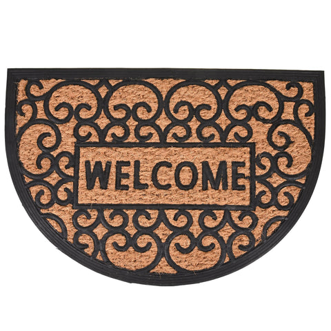 Door Mat Welcome Swirls