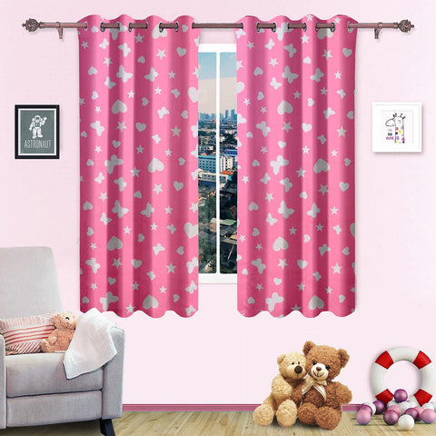 Blackout Glow In The Dark Kid Pair Curtains