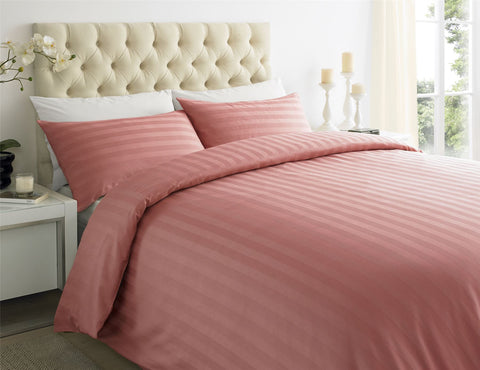 250 Thread Satin Stripe Duvet Cover Set