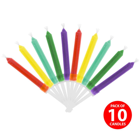 Perfect Party Pack of 12 Colourflame Candles