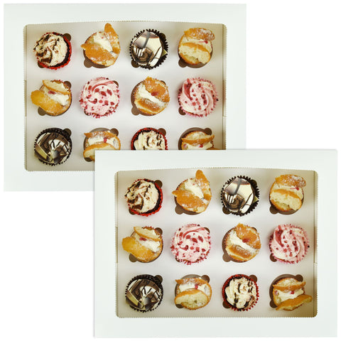 Windowed Cupcake Boxes for 12 Cupcakes