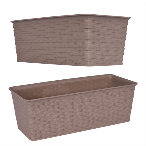 Rectangle Rattan Planter