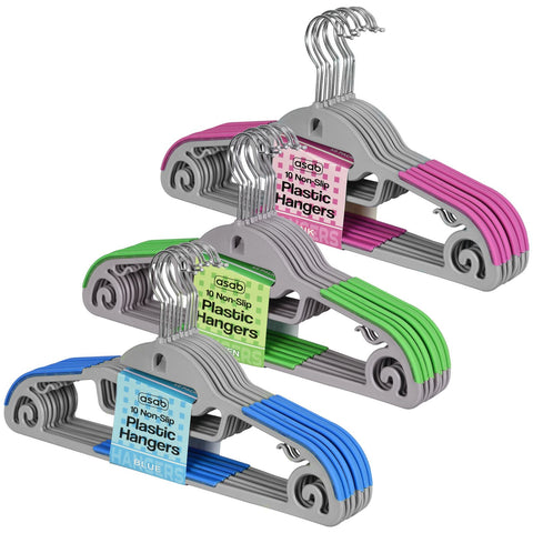 Non Slip Plastic Hangers Pack of 10