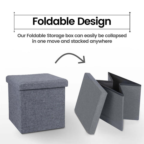 Foldable Storage Single Ottoman