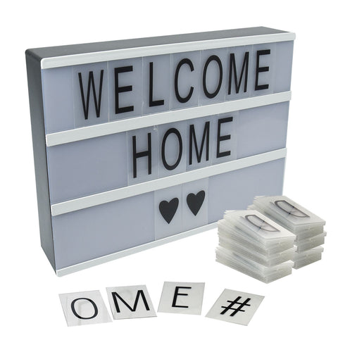 A4 Light Up Cinematic Box 85 Letter Tiles Wedding